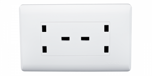 فيش مزدوج ابيض 13 امبير 2*4 - ناسكو