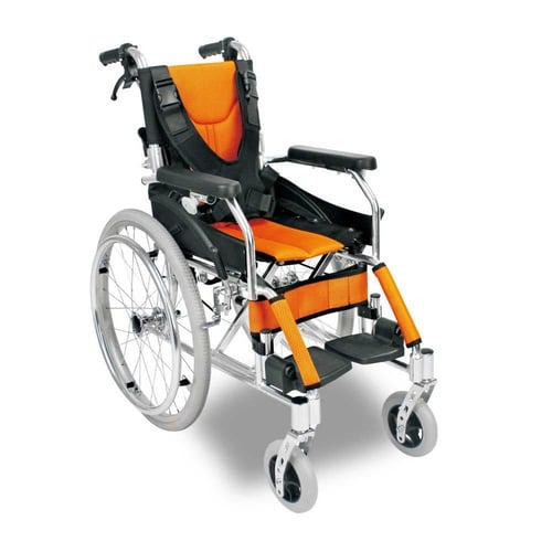 كرسي أطفال متحرك المونيوم 12 انش مع حزام للتثبيت D...