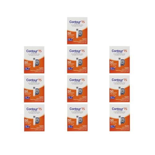 10 حبات شرائط قياس السكر بالدم كونتور تى اس 50 شري...