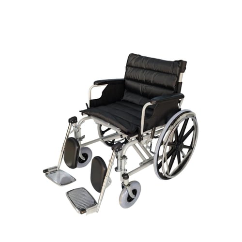 كرسي متحرك عريض بمقعد واسع 22 انش مع ساند ارجل JL9...