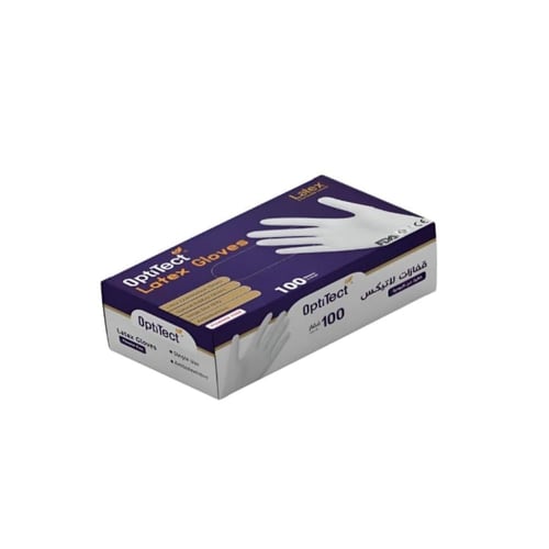 كرتون كفوف لاتكس ماليزي بدون بودرة اوبتيتكت