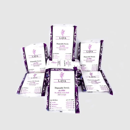 مناشف لافا مقاس 50*100 للاستخدام مرة واحدة شد 50 ح...