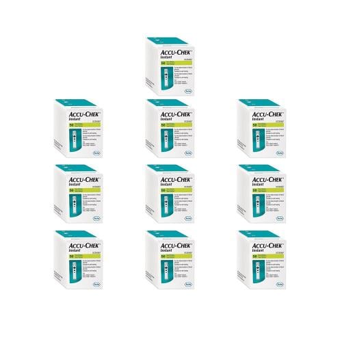 10 حبات شرائط فحص السكر بالدم أكيو تشيك انستانت AC...