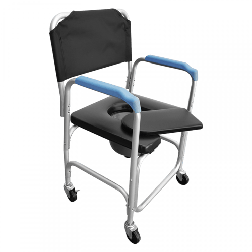 كرسي حمام متحرك بعجلات بمقعد حرف (U) Dorra JL8802L