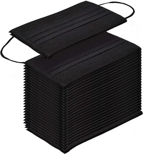 كمامات وجه طبية لون أسود - 50 ماسك - AKM Medical F...