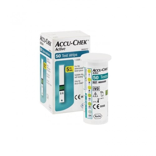 شرائط قياس السكر بالدم اكواتشيك اكتيف - علبة 50 شر...