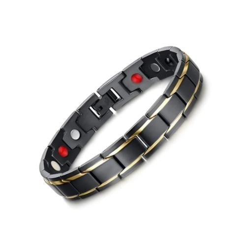 سوار الطاقة المغناطيسي لمقاومة الشحنات اسود في ذهب...