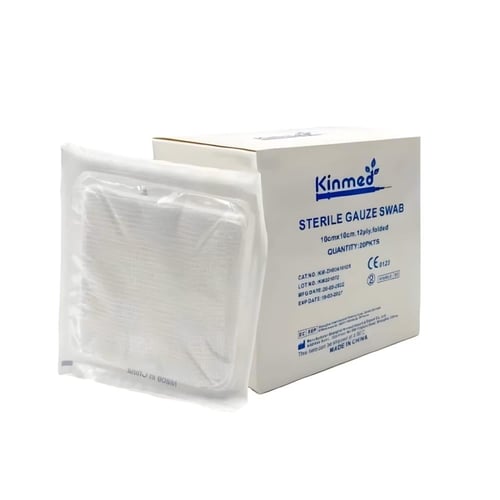 شاش طبي معقم كينميد مقاس 5 * 5