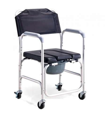 كرسي حمام متحرك بعجلات بمقعد حرف (U) Dorra JL8802L