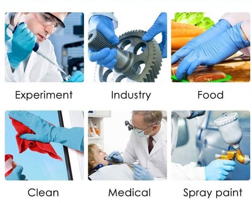 قفازات فحص لاتكس بدون بودرة - بوكس به 100 حبه - مق...