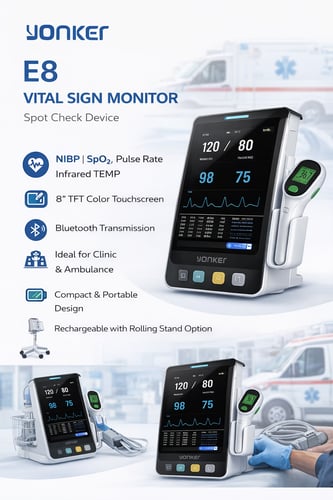جهاز قياس العلامات الحيوية Monitor Yonker E8