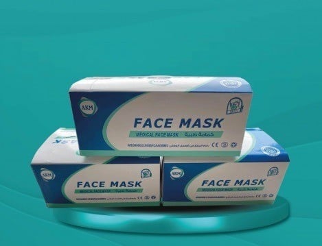 كرتون كمامات وجه طبية أسود50 ماسك AKM Medical Face...