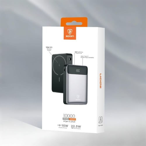باور بنك وشاحن لاسلكي سبون ماج سيف 10 الف