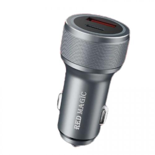 شاحن سيارة Red Magic معدن 38 واط - منفذين PD + QC3...