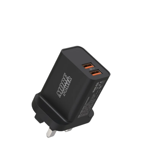 More Power- شاحن بيت مفذين 20 واط USB