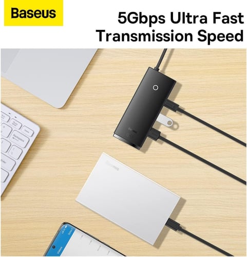 موزع باسيوس للمنافذ الستة من نوع C سلسلة لايت مع م...