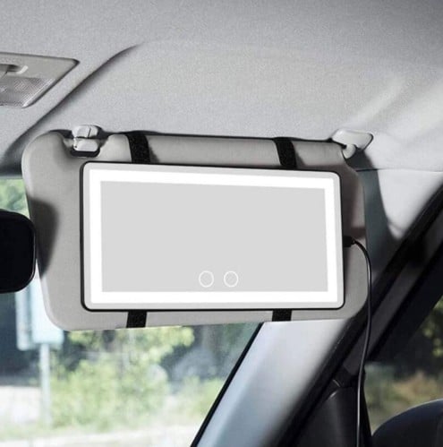 مراية سيارة للمكياج واضاءة تصوير LED