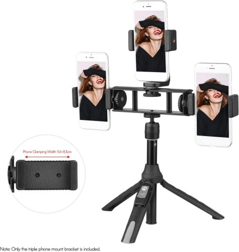 حامل موبايل ثلاثي تي ار محول افقي عمودي للموبايل و...