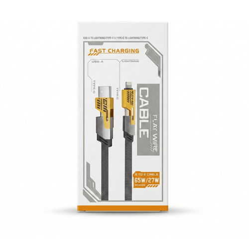 كيبل شحن 4 في 1 – PD 65W سريع ومتين