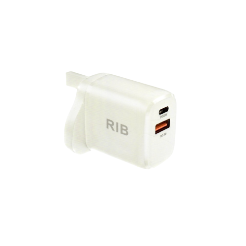 شاحن سريع RIB 65W بمنفذين PD + QC 3.0 – شحن فائق ا...