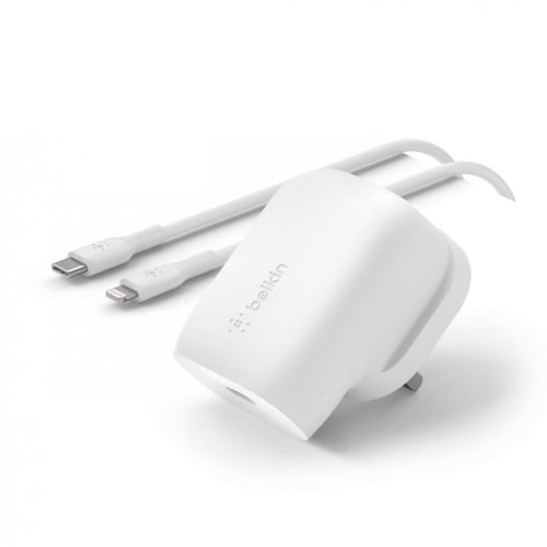 شاحن جداري بيلكن بقوة 30 واط + كيبل ايفون تايب سي...