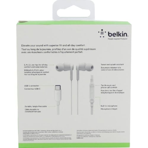 بيلكن روكستار سماعة اذن داخلية منفذ تايب سي