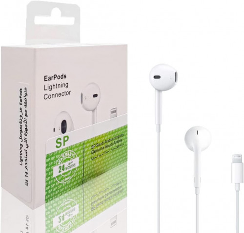ٍSP- سماعات ايفون أذن سلكية بتصميم مريح ومدخل لايت...