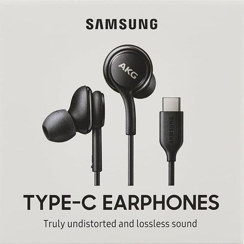 سامسونج سماعة تايب سي بكابل مضفر وميكروفون مدمج US...