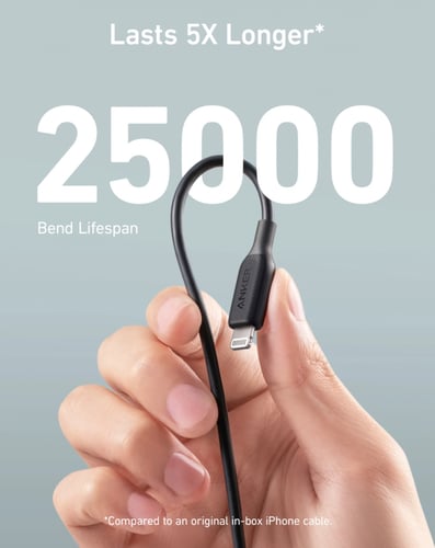 كابل أيفون أنكر معتمد من أبل بطول متر واحد متانة م...
