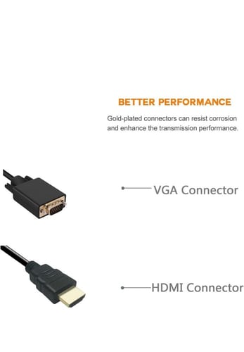 كابل HDMI الى VGA 1080P ذكر M سلك محول فيديو متواف...