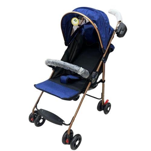 عربية اطفال مع مقبض يد لسهولة الطي ازرق T902