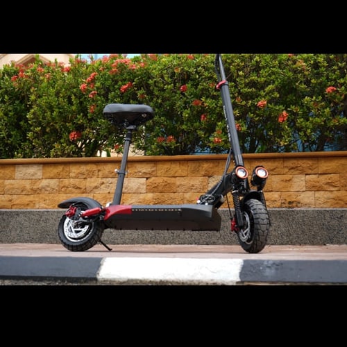 سكوتر الوحش الكهربائي 48 فولت باللونين الأحمر والأ...