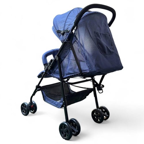 عربية اطفال مع مقبض يد لسهولة الطي رصاصي 6077