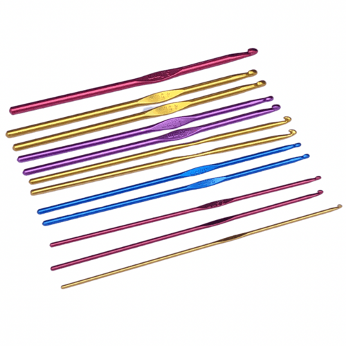 سنارات كروشيه حديد طقم مكون من ( 12قطعه )