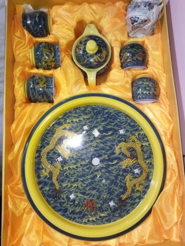 طقم صيني اخضر 8 قطع | Green chinese tes set (8psc)