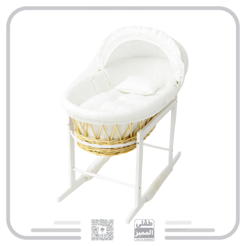 سلة موسى خيزران +قاعده خشب