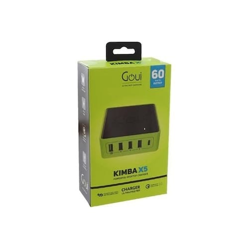 شاحن جداري قوي كيمبا 5 منافذ بقوة إجمالي 36 واط يد...