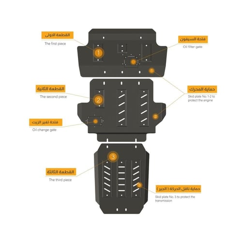 صاجة حماية تويوتا تندرا حديد Skid plate