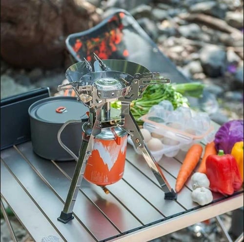 موقد تخييم مطور بقوة 4000 وات، محمول في الهواء الط...