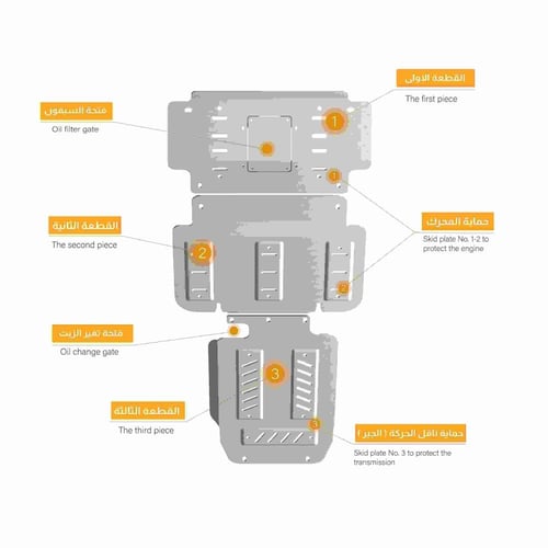 صاجة حماية فورد F150 المنيوم Skid plate