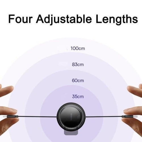 بيسوس - كيبل سحاب تايب سي الي تايب سي بطول 1 متر ب...