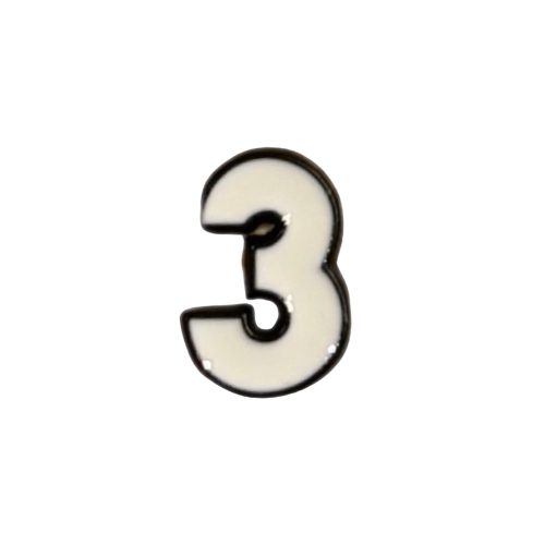 ملصق حديد رقم 3 (ثلاثة)