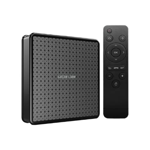 قرين ليون -تي في بوکس Android TV 4K مع جهاز تحكم ع...