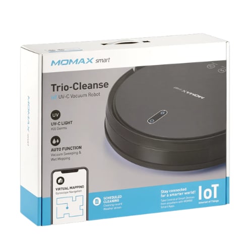 موماكس - مكنسة ذكية تريو IoT - خاصية UV-C تكنس وتم...