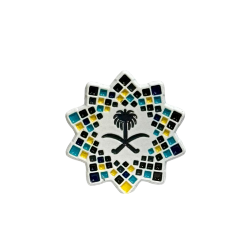 ملصق حديد شعار رؤية 2030