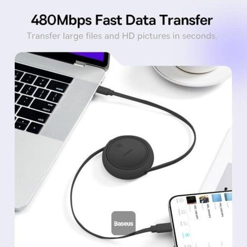 بيسوس - كيبل سحاب تايب سي الي تايب سي بطول 1 متر ب...