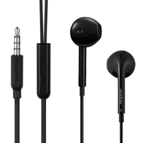 ووبو - سماعة سلكية في الاذن - اللون اسود