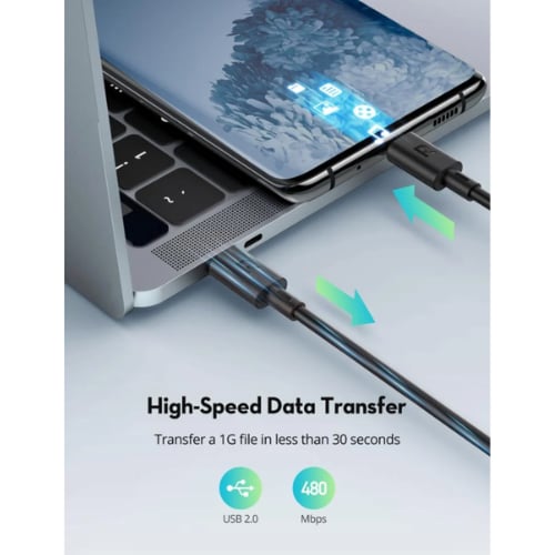 راف بور - بكج 2 في 1 كيبل تايب سي الي تايب سي بطول...