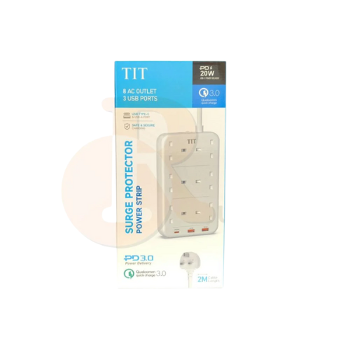 تي اي تي - توصيلة كهربائية 6 أفياش + 2 يو اس بي +...