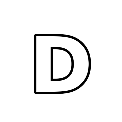 ملصق حديد حرف D